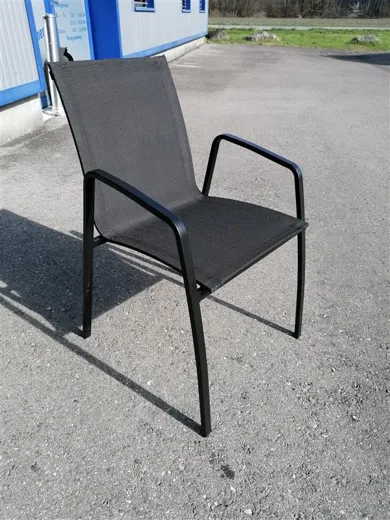 Gartenstuhl Bari schwarz / schwarz