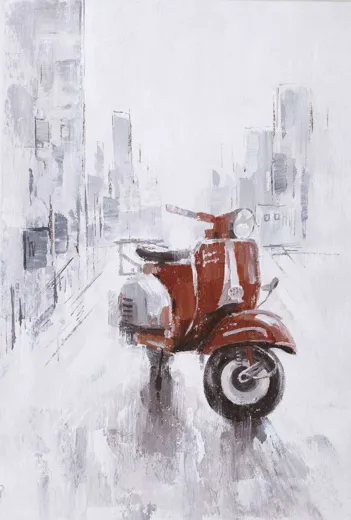 Wandbild Vespa rot