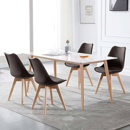 Stuhl Tosca 4er Set braun